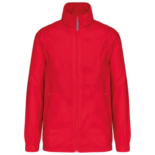 Kariban Gevoerd windjack heren in Red, voorkant