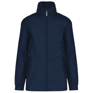 Kariban Gevoerd windjack heren in Navy, voorkant