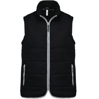 Kariban Gewatteerde bodywarmer in Black, voorkant