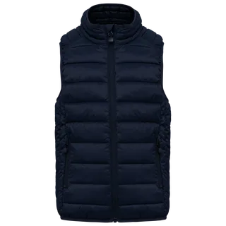 Kariban Kid's lightweight sleeveless padded jacket in Navy, voorkant