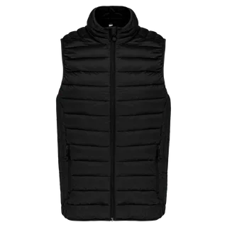 Kariban Men’s lightweight sleeveless down jacket in Black, voorkant