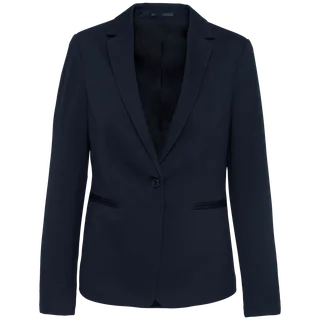 Kariban Tricot dames blazer in Night Navy Heather, voorkant