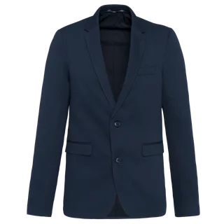 Kariban Men’s knit jacket in Night Navy Heather, voorkant