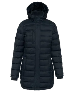 Kariban Lichte damesparka met capuchon in Navy, voorkant