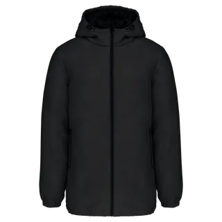 Kariban Unisex gerecyclede parka met capuchon in Black, voorkant