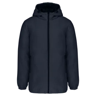 Kariban Unisex gerecyclede parka met capuchon in Navy, voorkant