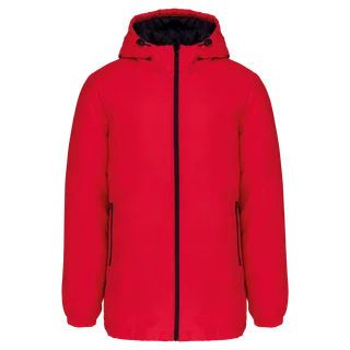 Kariban Unisex gerecyclede parka met capuchon in Red, voorkant