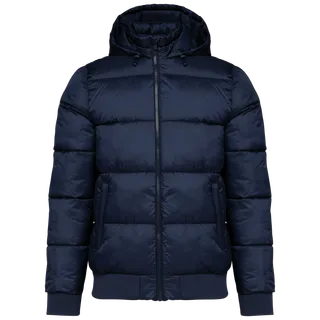 Kariban Unisex recycled ribstop jacket with hood in Navy, voorkant