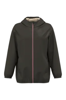 Kariban Uniseks jasje met sherpavoering in Dark Khaki, voorkant