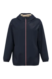 Kariban Uniseks jasje met sherpavoering in Navy, voorkant