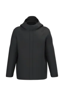 Kariban 3-in-1 regenparka met capuchon in twee kleuren uniseks in Black, voorkant