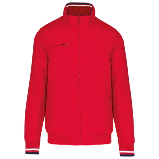 Kariban Herenjack in Red / White / Navy, voorkant