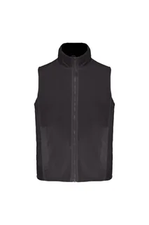 Kariban Unisex fleece lined bodywarmer in Dark Grey / Black, voorkant