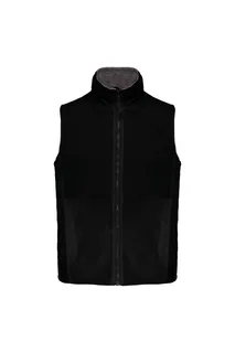 Kariban Unisex fleece lined bodywarmer in Black / Grey, voorkant