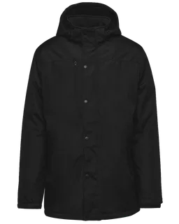 Kariban Parka with removable hood in Black, voorkant