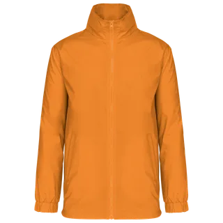 Kariban Men's lined wind breaker in Orange, voorkant