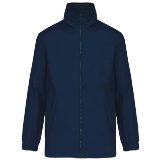 Kariban Men's lined wind breaker in Navy, voorkant
