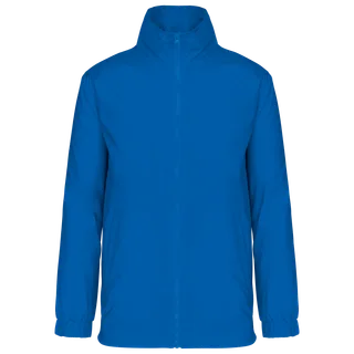 Kariban Men's lined wind breaker in Light Royal Blue, voorkant