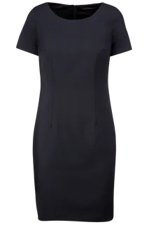 Kariban Short-sleeved dress in Navy, voorkant