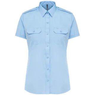 Kariban K504 | Damespilootoverhemd korte mouwen in Sky Blue, voorkant