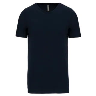 Kariban T-shirt korte mouwen V-hals in Navy, voorkant