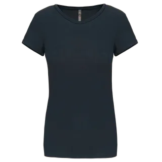 Kariban Dames-T-shirt ronde hals korte mouwen in Navy, voorkant