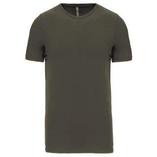 Kariban T-shirt ronde hals korte mouwen in Dark Khaki, voorkant