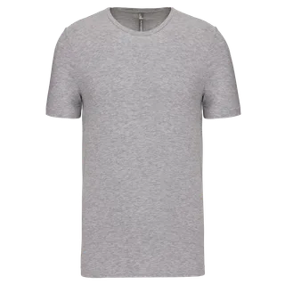 Kariban T-shirt ronde hals korte mouwen in Light grey heather, voorkant