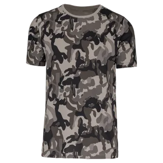 Kariban T-shirt camo korte mouwen in Grey Camouflage, voorkant