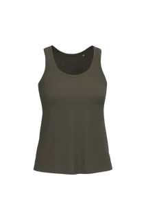 Kariban Dames Tanktop Bio150 IC in Dark Khaki, voorkant