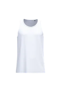Kariban Men's Bio150 IC tank top in White, voorkant
