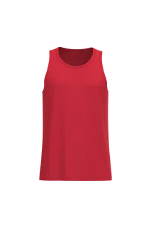 Kariban Men's Bio150 IC tank top in Red, voorkant