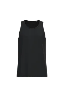 Kariban Men's Bio150 IC tank top in Black, voorkant