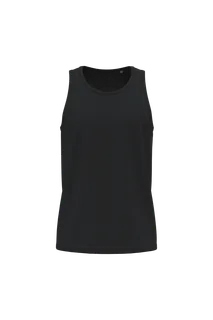 Kariban Heren tanktop Bio150 in Black, voorkant