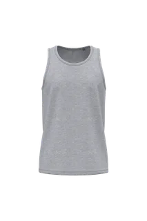 Kariban Heren tanktop Bio150 in Oxford Grey, voorkant