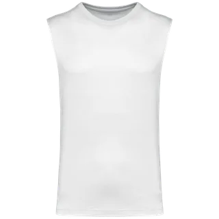 Kariban Mouwloos Heren T-shirt Bio150 IC in White, voorkant