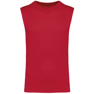 Kariban Mouwloos Heren T-shirt Bio150 IC in Red, voorkant