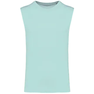 Kariban Mouwloos Heren T-shirt Bio150 IC in Ice Mint, voorkant