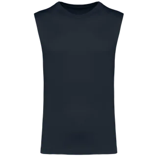 Kariban Mouwloos Heren T-shirt Bio150 IC in Navy, voorkant