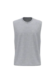 Kariban Mouwloos heren T-shirt Bio 150 in Oxford Grey, voorkant