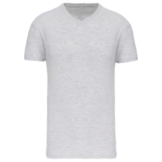 Kariban Heren-T-shirt BIO150 IC V-hals in Ash Heather, voorkant