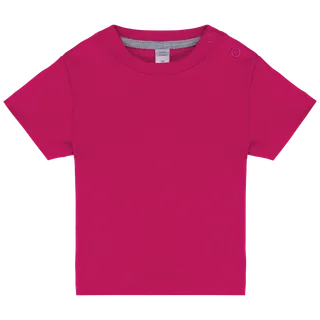 Kariban Baby-T-shirt korte mouwen in Fuchsia, voorkant