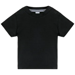Kariban Baby-T-shirt korte mouwen in Black, voorkant