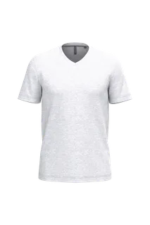 Kariban T-shirt V-hals korte mouwen in Ash Heather, voorkant