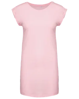 Kariban Lang dames-T-shirt in Pale Pink, voorkant