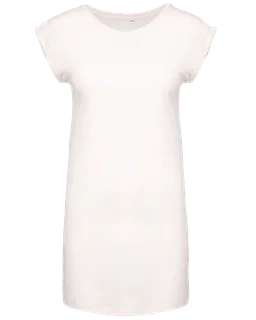 Kariban Lang dames-T-shirt in Off White, voorkant