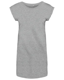 Kariban Lang dames-T-shirt in Light grey heather, voorkant