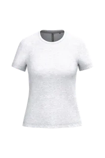 Kariban Dames T-shirt ronde hals korte mouwen in Ash Heather, voorkant