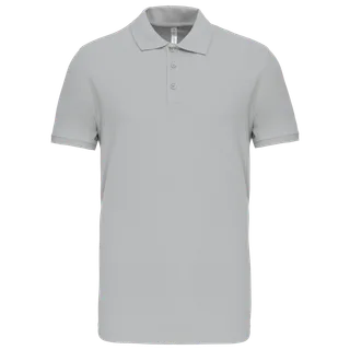 Kariban Piquépolo korte mouwen heren in Snow Grey, voorkant