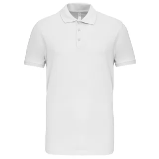 Kariban Piquépolo korte mouwen heren in White, voorkant